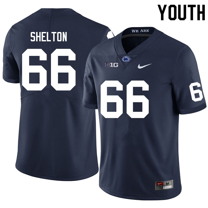 Youth #66 Drew Shelton Penn State Nittany Lions College Football Jerseys Sale-Navy - Click Image to Close